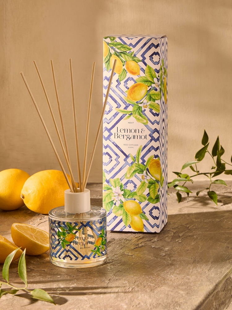 Lemon and Bergamot 100ml Fragranced Reed Diffuser - Image 1 of 3
