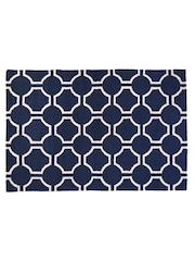 Interiors by Premier White Blue Kensington Townhouse Hand Woven Rug - Image 1 of 1