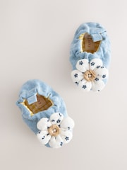 Blue Denim Flower Baby Slip On Shoes (0-24mths) - Image 2 of 4