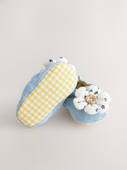 Blue Denim Flower Baby Slip On Shoes (0-24mths) - Image 3 of 4