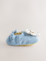 Blue Denim Flower Baby Slip On Shoes (0-24mths) - Image 4 of 4