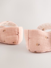 Pink Floral Print Baby Textile Mary Jane Shoes (0-18mths) - Image 4 of 6