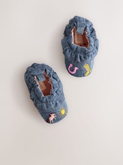 Denim Western Baby Slip On Shoes (0-24mths) - Image 1 of 4