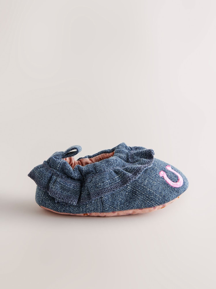 Denim Western Baby Slip On Shoes (0-24mths) - Image 2 of 4