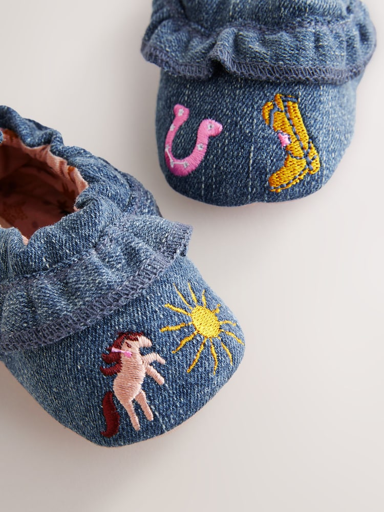 Denim Western Baby Slip On Shoes (0-24mths) - Image 4 of 4