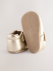 Gold Leather Baby T-Bar Shoes (0-24mths) - Image 5 of 5
