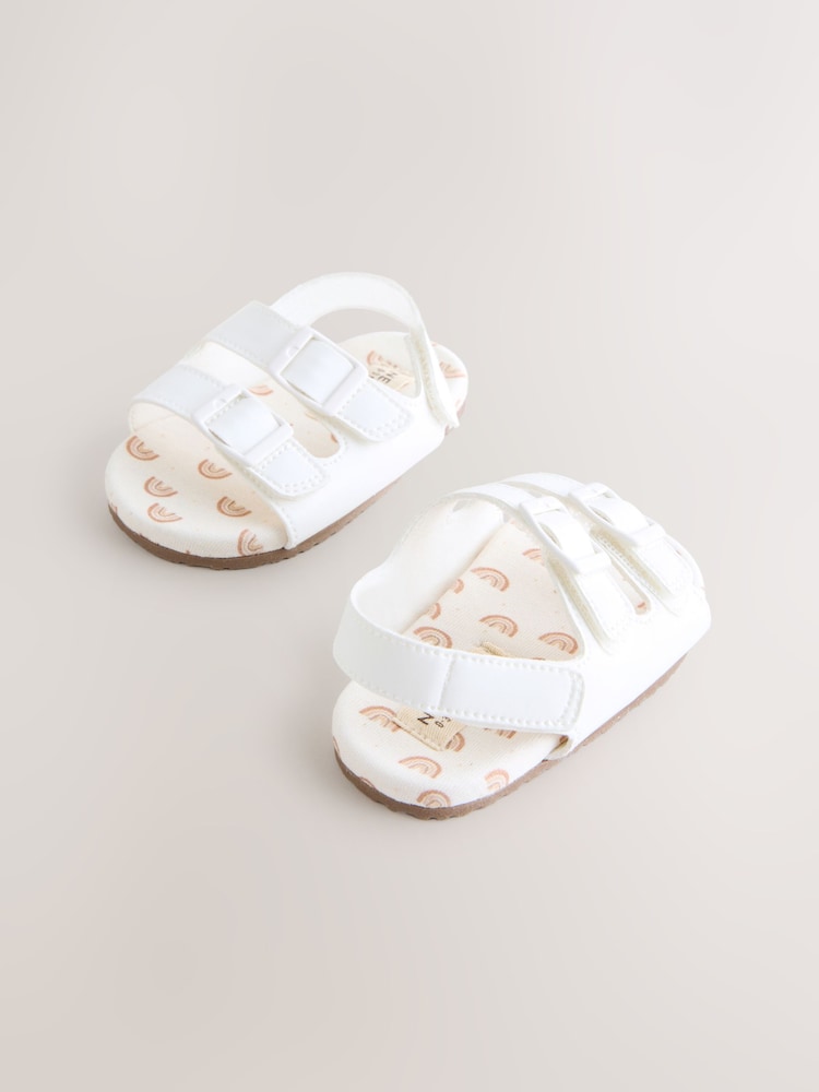 Weiß - Babysandalen mit Klettverschluss (0–24 Monate) - Bild 1 von 6 Weiß - Babysandalen mit Klettverschluss (0–24 Monate) - Bild 1 von 6