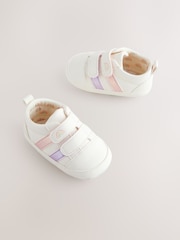White Rainbow Touch Fasten Baby Trainers (0-24mths) - Image 1 of 5