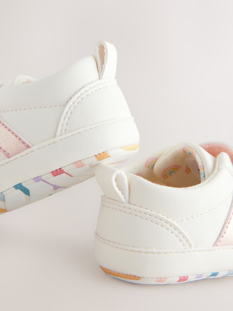 White Rainbow Touch Fasten Baby Trainers (0-24mths) - Image 3 of 5
