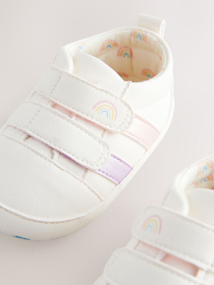 White Rainbow Touch Fasten Baby Trainers (0-24mths) - Image 4 of 5