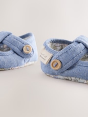 Denim Baby Embroidery T Bar Textile Shoes (0-24mths) - Image 4 of 5