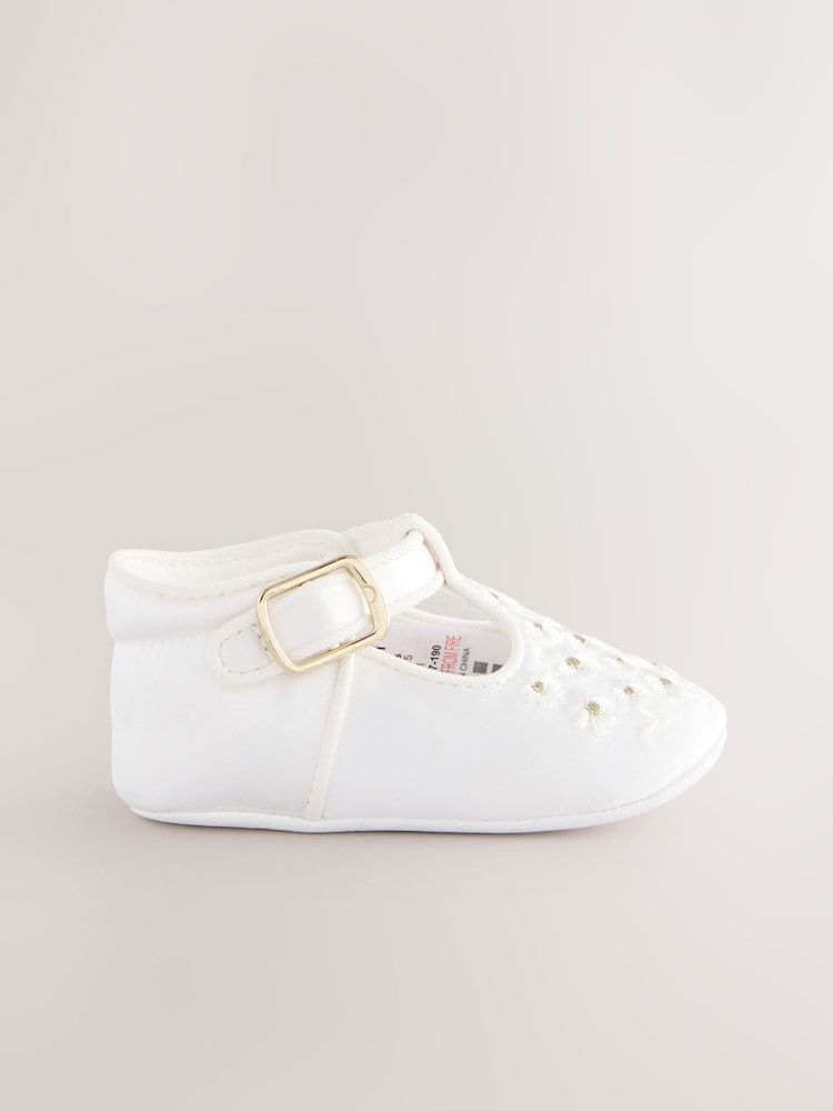 Ivory Embroidered Occasion Baby Shoes (0-24mths) - Image 2 of 5