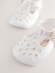 Ivory Embroidered Occasion Baby Shoes (0-24mths) - Image 3 of 5