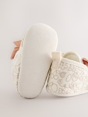 Cream Embroidery Baby Booties (0-18mths) - Image 5 of 5