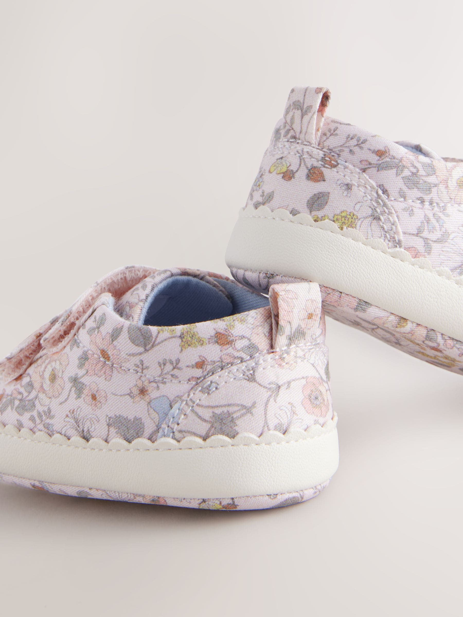 Buy Pink Floral Touch Fasten Baby Trainers (0-24mths) from Next