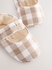 Нейтральний Гінгем - немовля Textile Mary Jane взуття (0-18міс.) - Image 4 of 5