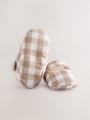Нейтральний Гінгем - немовля Textile Mary Jane взуття (0-18міс.) - Image 5 of 5