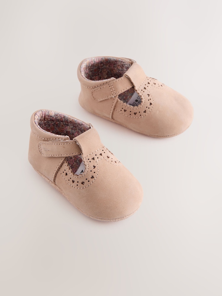 Tostado - Leather Baby T-Bar Shoes (0-24mths) - Imagen 1 de 6 Tostado - Leather Baby T-Bar Shoes (0-24mths) - Imagen 1 de 6