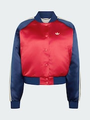 adidas Originals Red Satin Bomber Jacket - Image 5 of 5