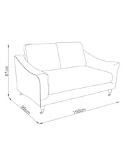 Laura Ashley Blue, Green & Cream Barwell Stripe Pearson Small 2 Seater Sofa - Image 4 of 7