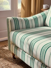 Laura Ashley Blue, Green & Cream Barwell Stripe Pearson Small 2 Seater Sofa - Image 5 of 7