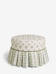 Cath Kidston Cath Crest Cream and Green Foot Stool - Image 4 of 6