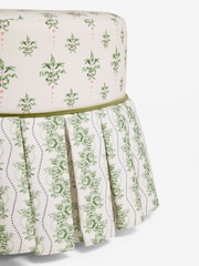 Cath Kidston Cath Crest Cream and Green Foot Stool - Image 5 of 6