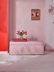 Cath Kidston Feather Ditsy Coral Pink Storage Ottoman - Image 1 of 9