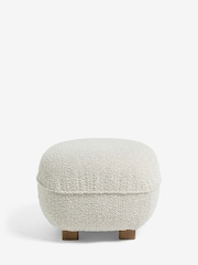 French Connection Cream Loop Boucle Jaivik Footstool - Image 3 of 6