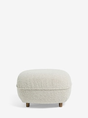 French Connection Cream Loop Boucle Jaivik Footstool - Image 6 of 6