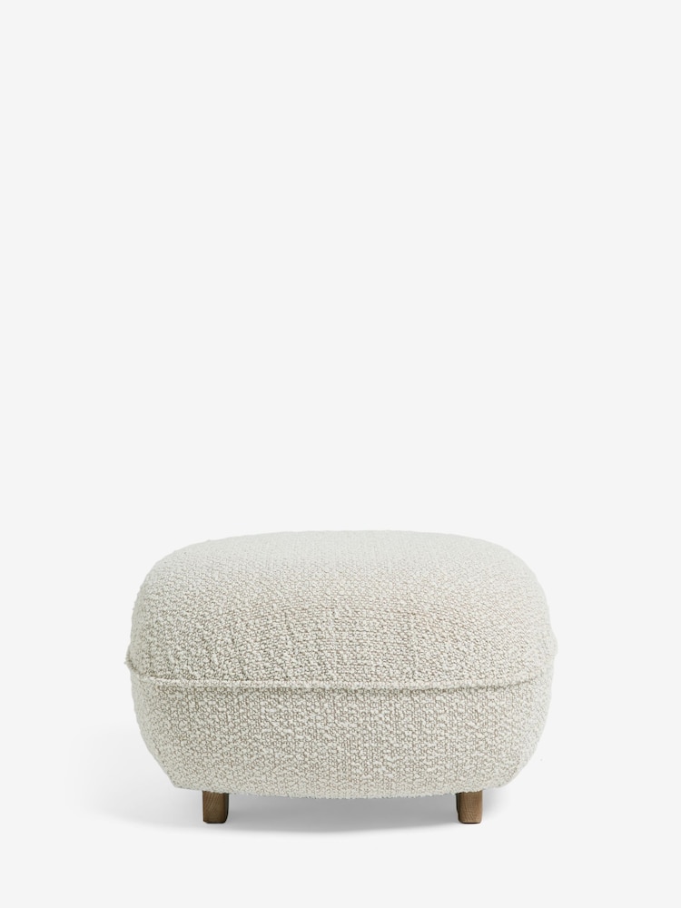French Connection Cream Loop Boucle Jaivik Footstool - Image 6 of 6