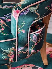 Cath Kidston Birds and Berries Bottle Green Remi Accent Chair - Image 2 of 8