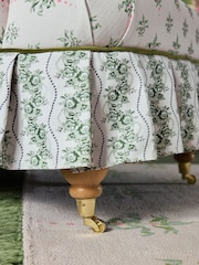 Cath Kidston Cath Crest Cream and Green Lilly Accent Chair - Image 3 of 8