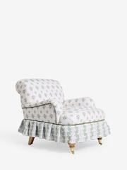 Cath Kidston Cath Crest Cream and Green Lilly Accent Chair - Image 6 of 8