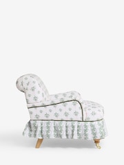 Cath Kidston Cath Crest Cream and Green Lilly Accent Chair - Image 7 of 8