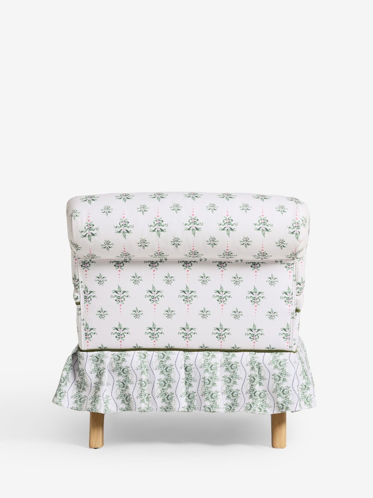 Cath Kidston Cath Crest Cream and Green Lilly Accent Chair - Image 8 of 8