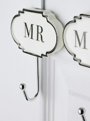 Black/White Mr and Mrs Wedding Overdoor Hooks - Image 2 of 3