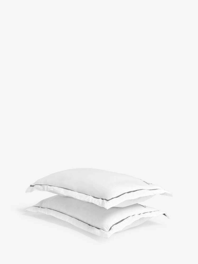 Set of 2 Black/White Mr and Mrs Est 2025 Wedding Oxford Pillowcases - Image 5 of 5