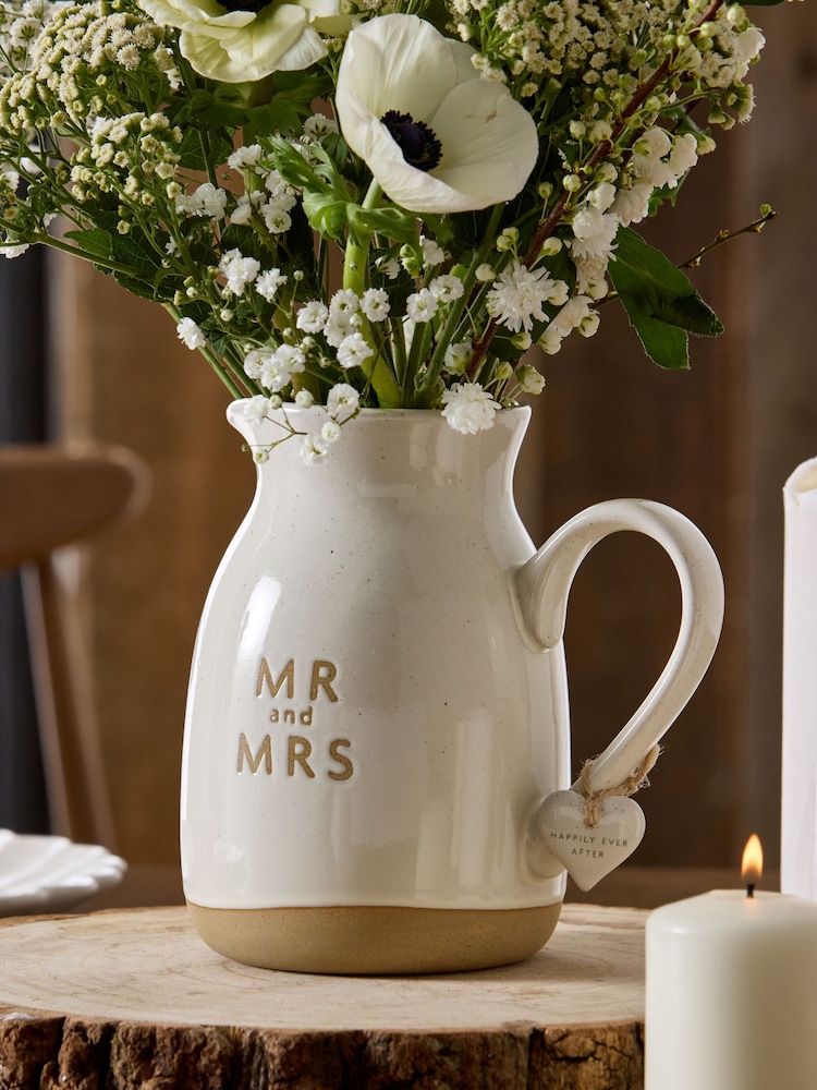 Mr and Mrs Country Wedding Vase Jug - صورة 2 من 5