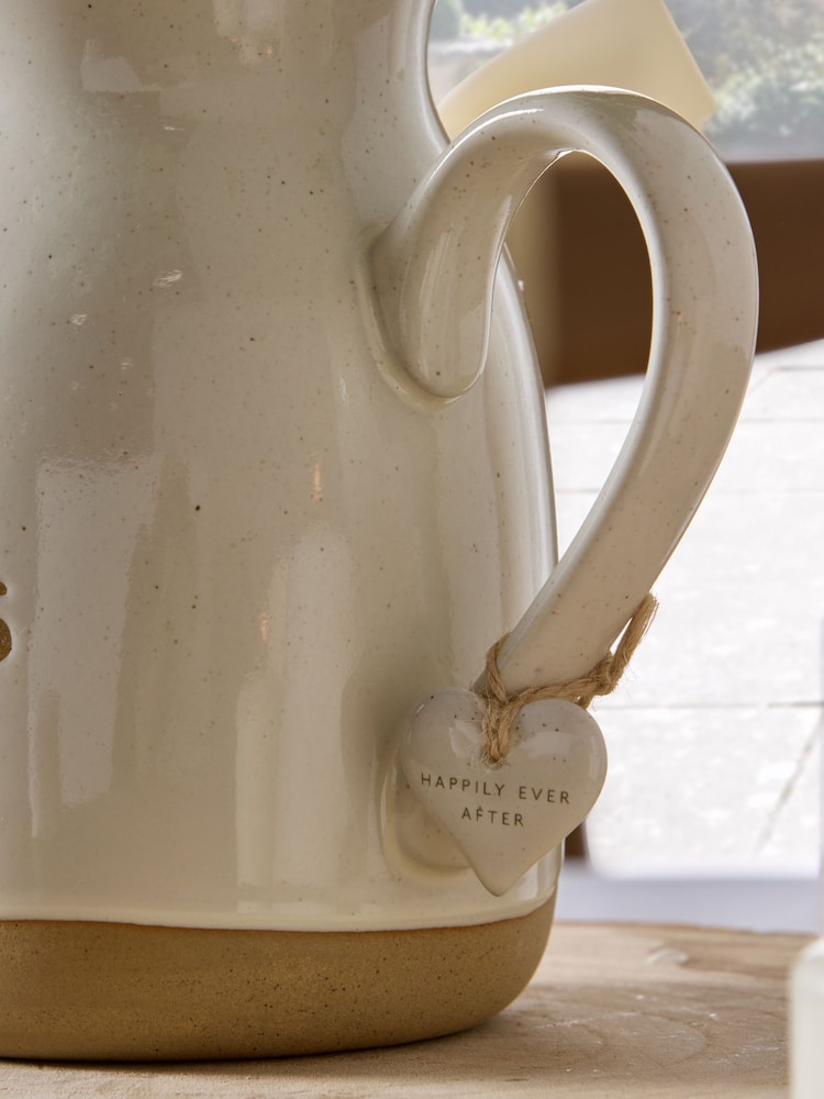 Natural Mr and Mrs Country Wedding Vase Jug - Image 3 of 5