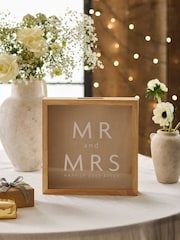 Natural Mr and Mrs Wedding Cork Saver Keepsake Frame - Image 2 of 9