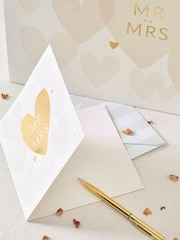 Natural Mr and Mrs Country Wedding Gift Bag and Card Set - Image 2 of 3