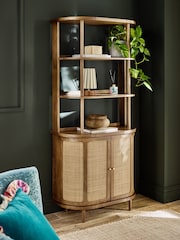Clarke and Clarke Cane and Mango Wood Aspley Shelving Unit - Image 2 of 8