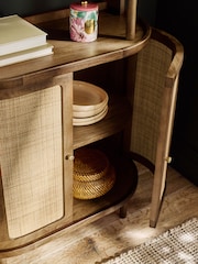 Clarke and Clarke Cane and Mango Wood Aspley Shelving Unit - Image 3 of 8