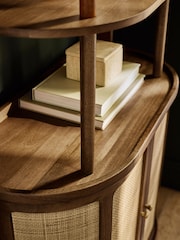 Clarke and Clarke Cane and Mango Wood Aspley Shelving Unit - Image 4 of 8