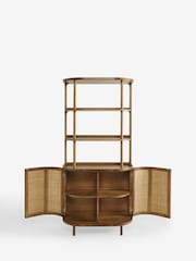 Clarke and Clarke Cane and Mango Wood Aspley Shelving Unit - Image 6 of 8