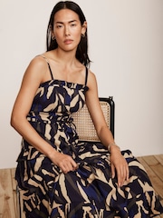 Mint Velvet Blue Animal Print Midi Dress - Image 2 of 4