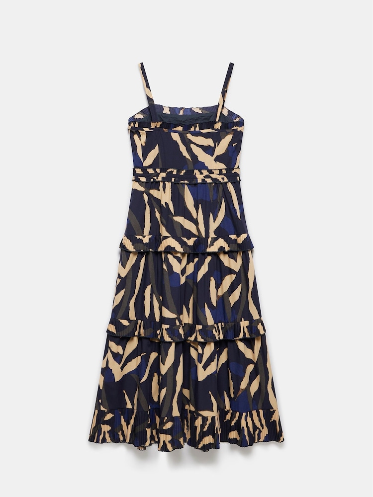 Mint Velvet Blue Animal Print Midi Dress - Image 4 of 4