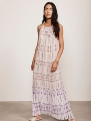 Mint Velvet Purple Ombre Tie Dye Maxi Dress - Image 1 of 2