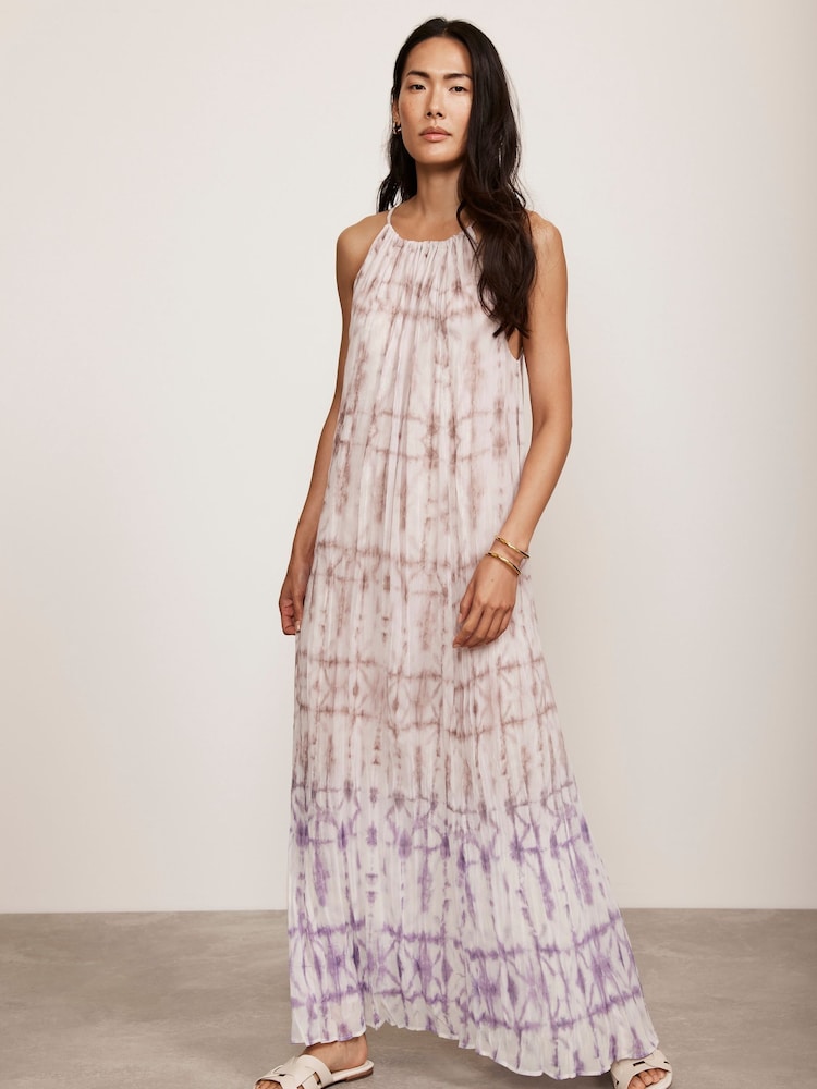 Mint Velvet Purple Ombre Tie Dye Maxi Dress - Image 1 of 2